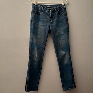 CHANEL Gradient Color Denim Pants Cc Mark size 40